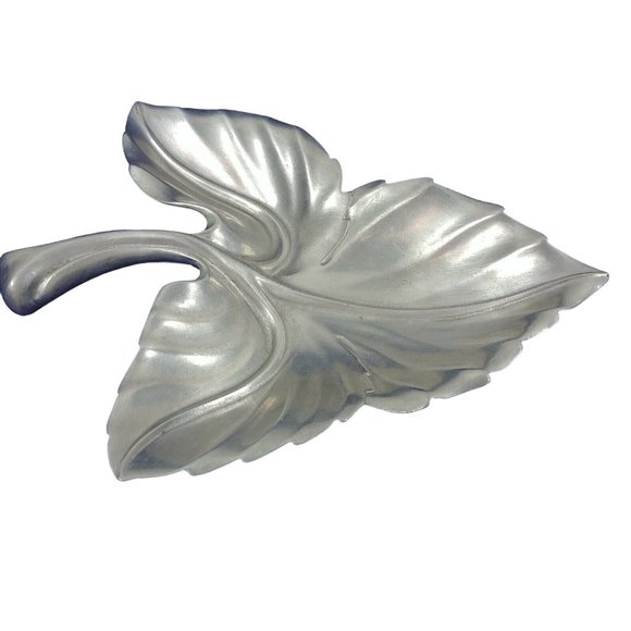 Tray Bruce Cox Aluminum 12" Leaf Shaped Signed and Numbered - Picture 5 of 12